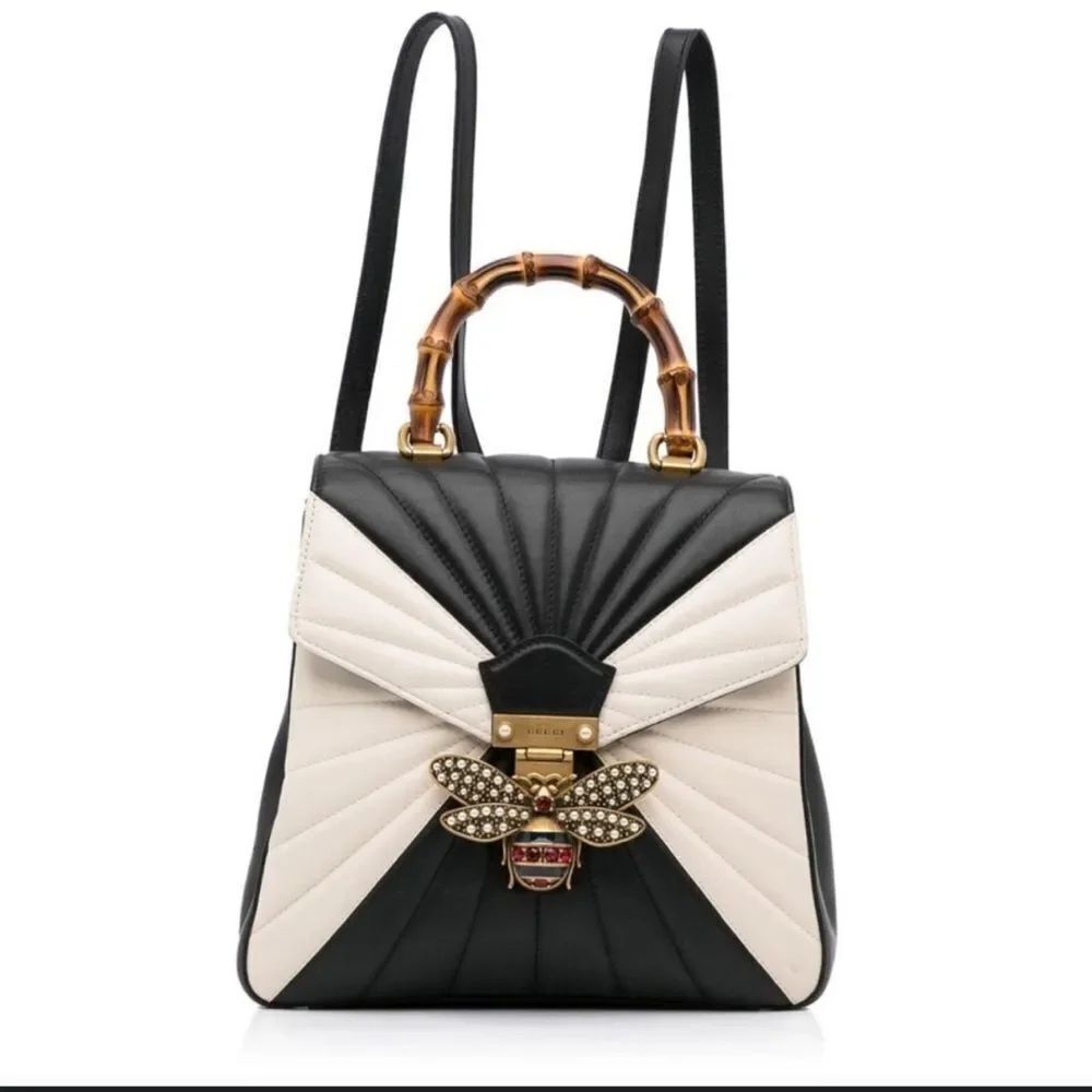Gucci Queen Bee Leather backpack bag